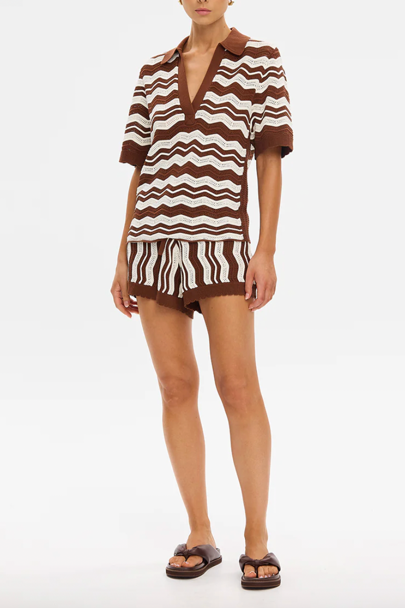 Sarah Knit Polo Top