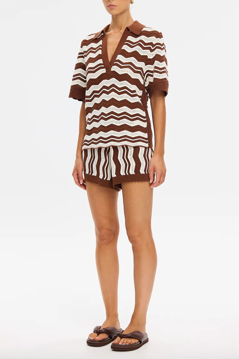 Sarah Knit Polo Top