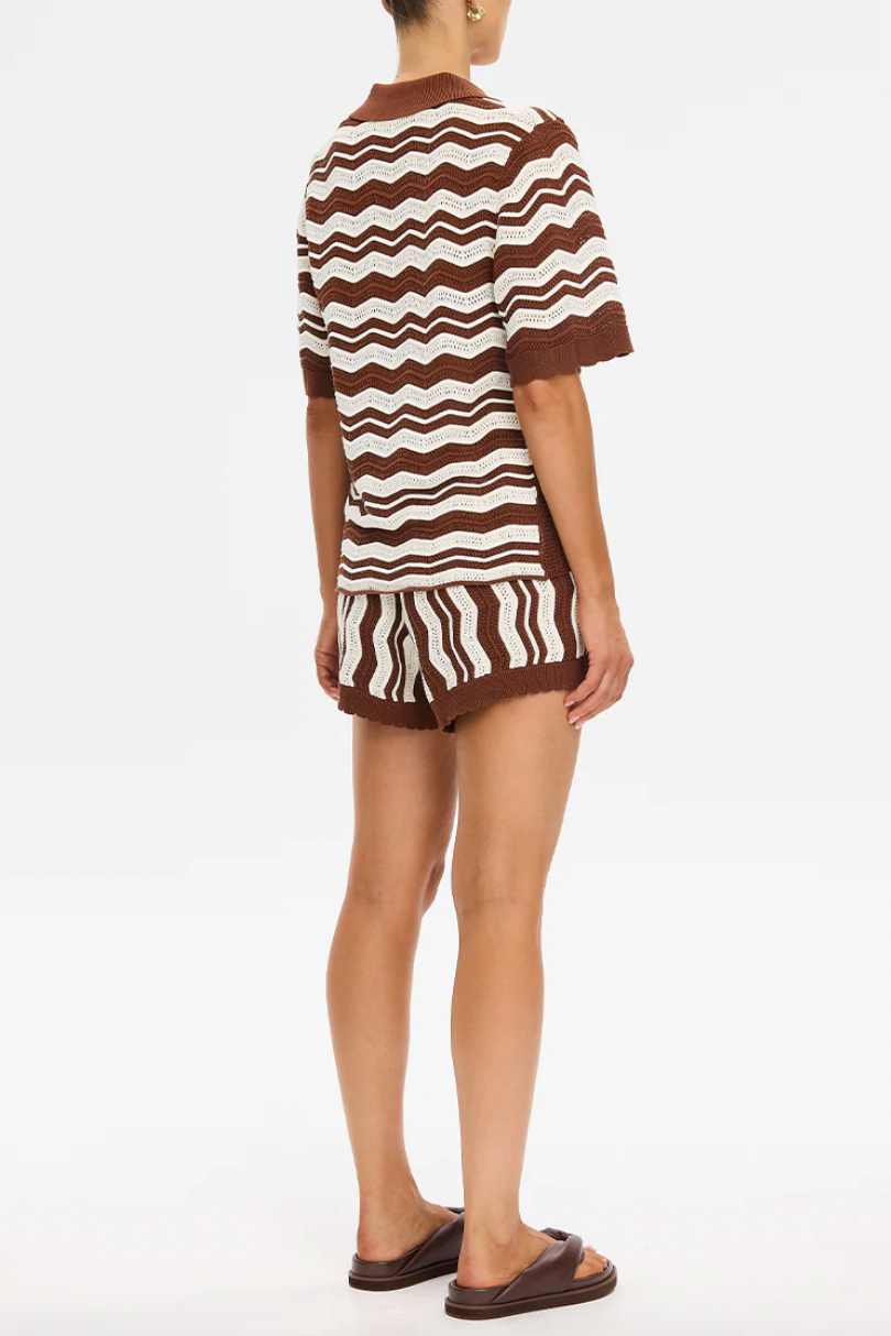 Sarah Knit Polo Top