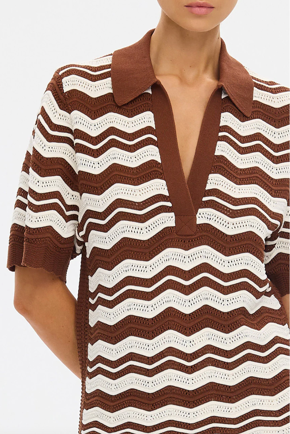 Sarah Knit Polo Top