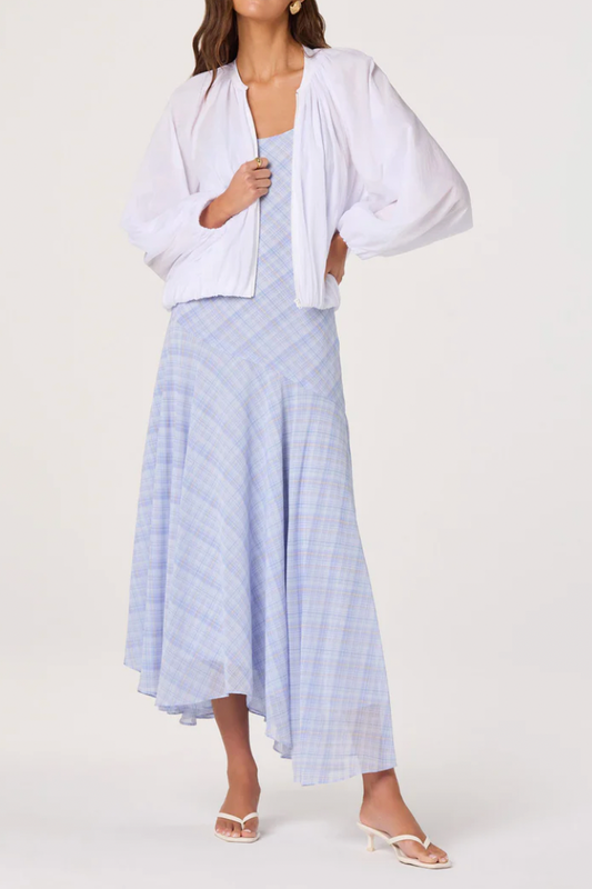 Blanche Semi-Sheer Bomber Jacket