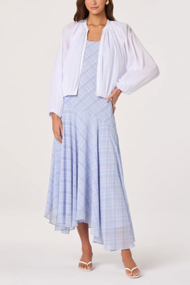 Blanche Semi-Sheer Bomber Jacket