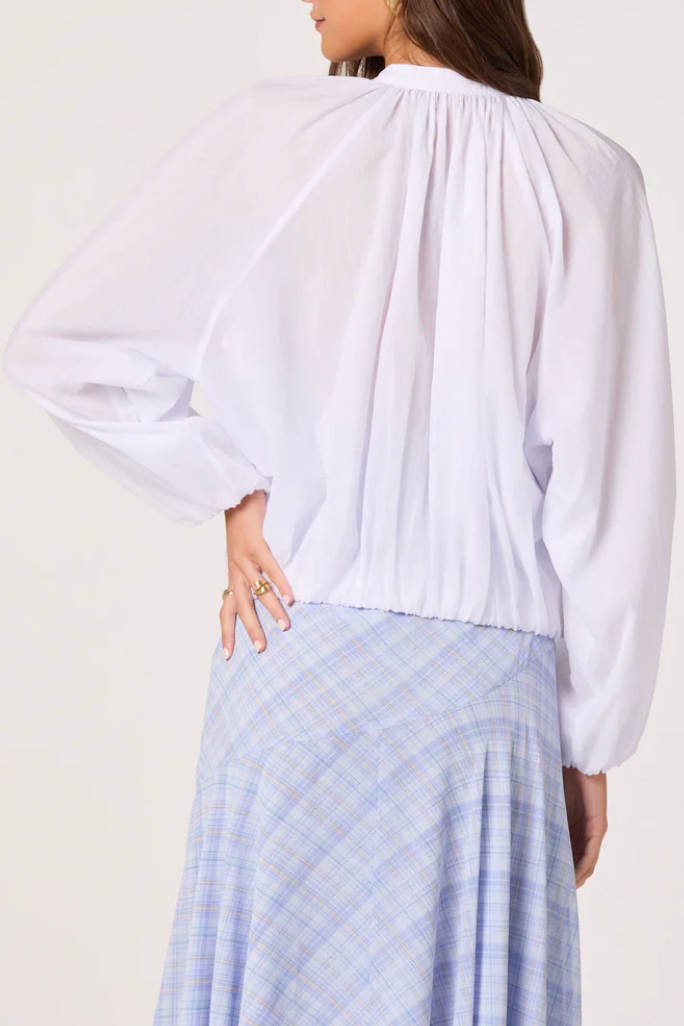 Blanche Semi-Sheer Bomber Jacket