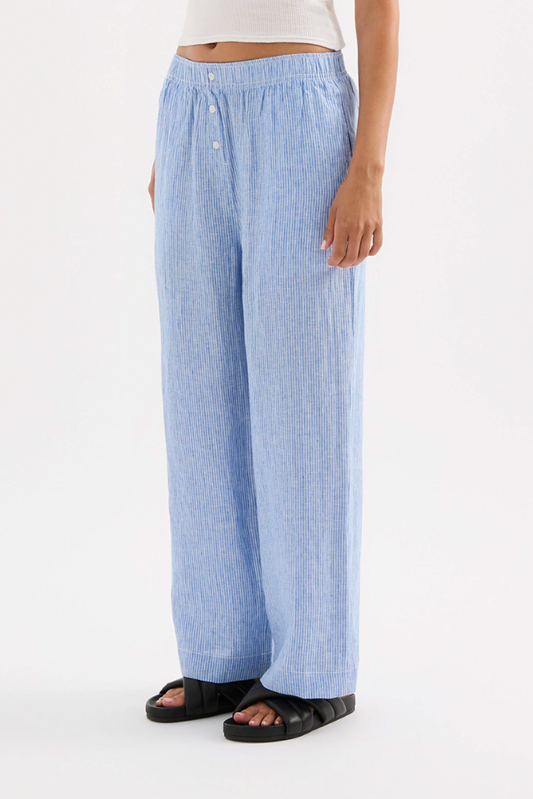 Lounge Stripe Linen Pant