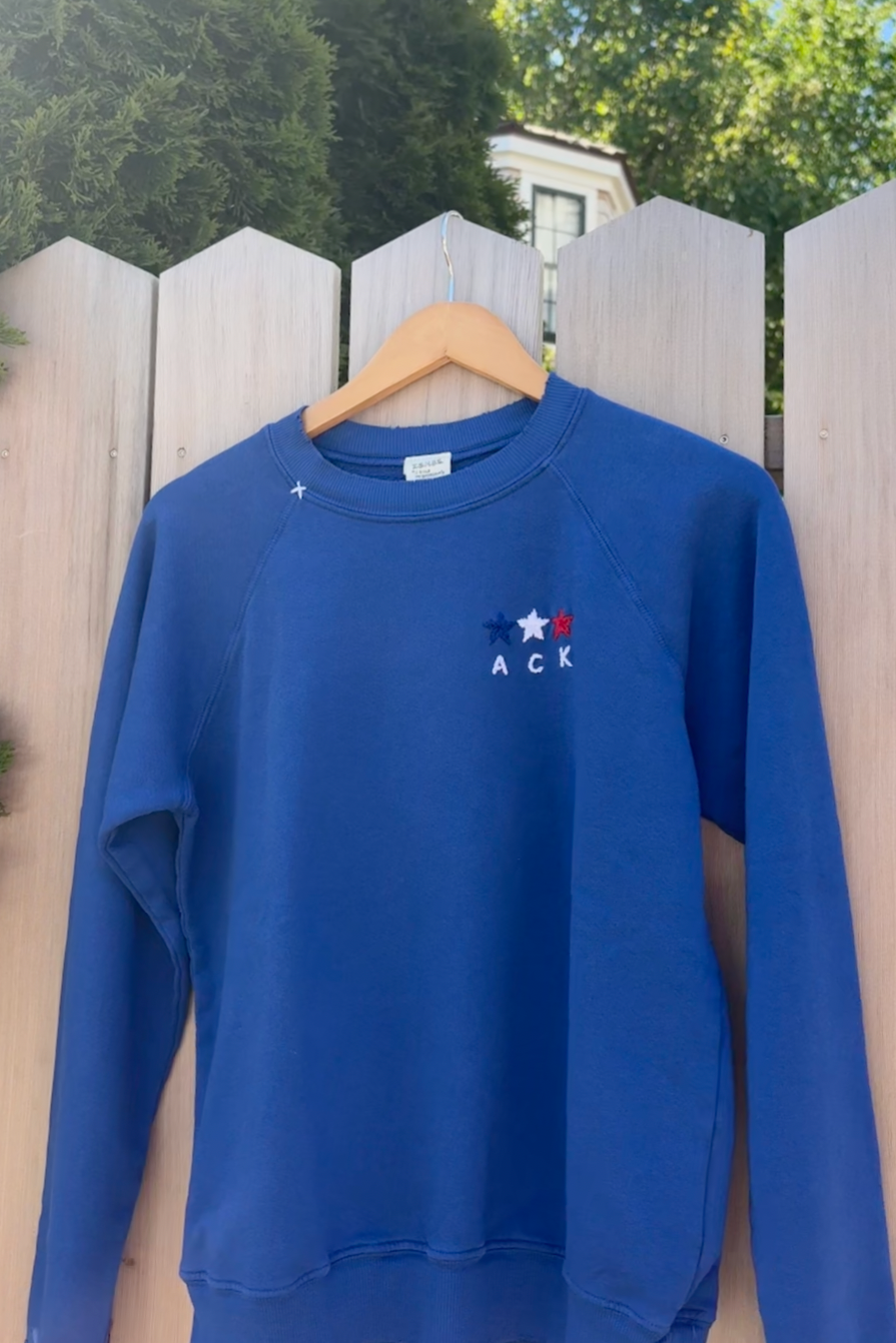 "ACK" Mini Stars Sweatshirt - Blue