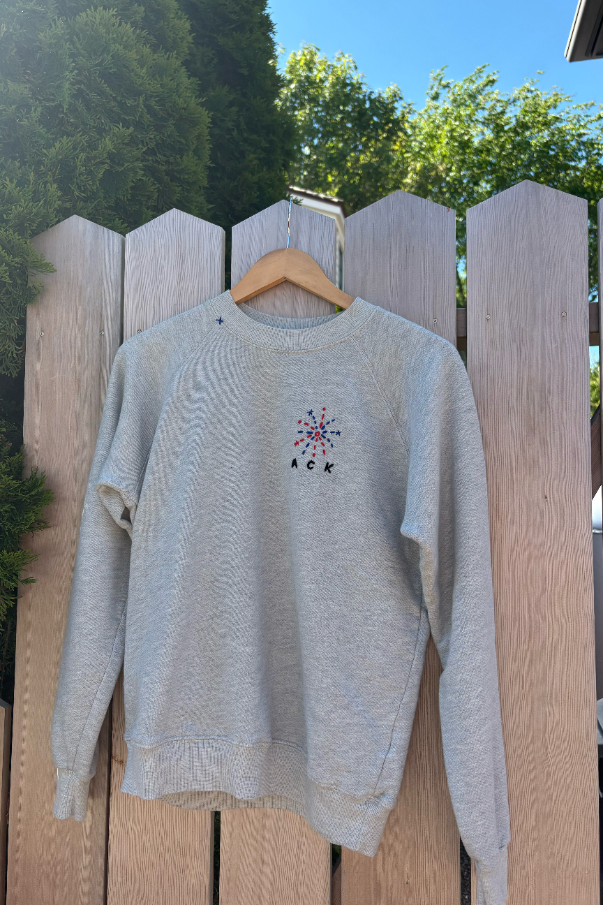 "ACK" Fireworks Sweatshirt - Grey
