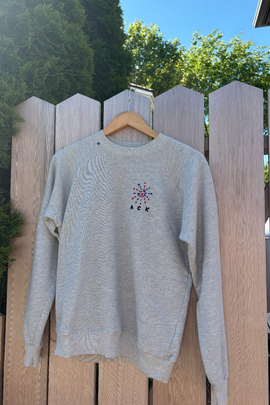 "ACK" Fireworks Sweatshirt - Grey