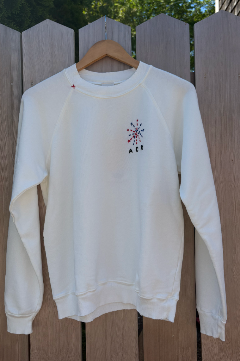 "ACK" Fireworks Sweatshirt - White