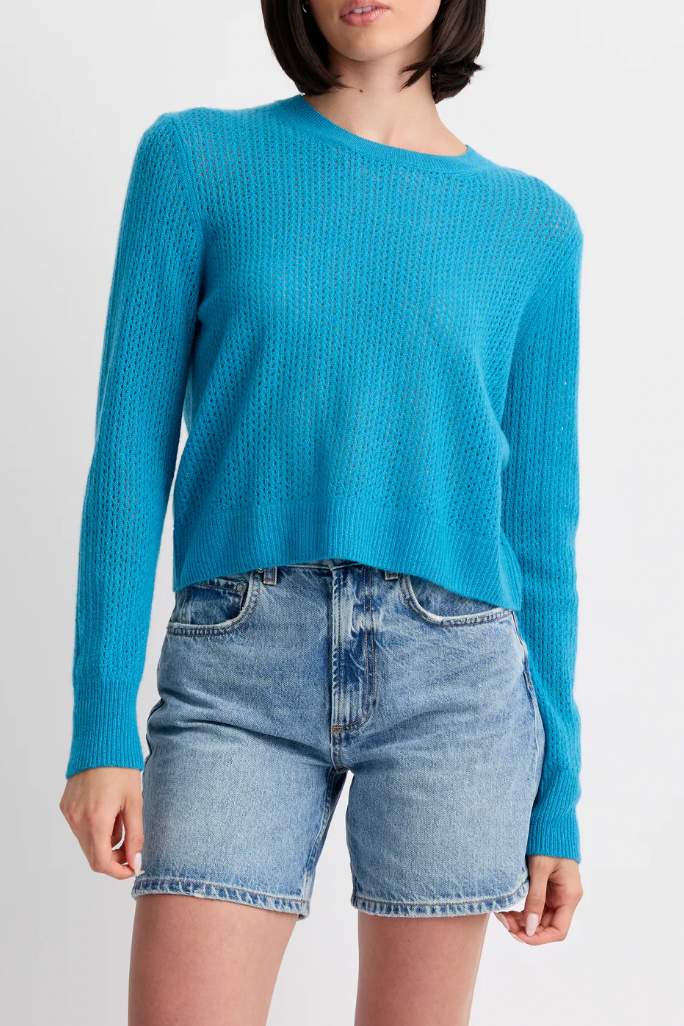 Camille Cashmere Pointelle Pullover