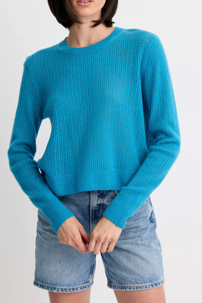 Camille Cashmere Pointelle Pullover
