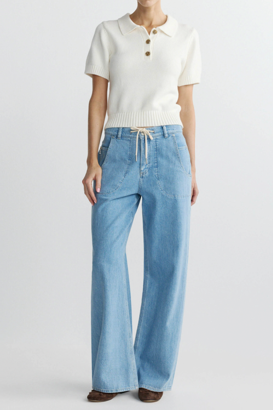 Casie Relaxed Wide Leg Mid Rise 31"