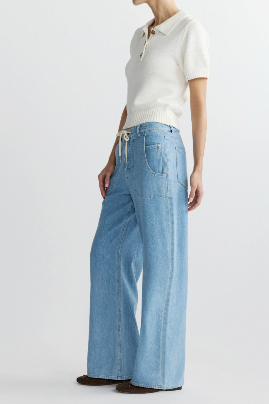 Casie Relaxed Wide Leg Mid Rise 31"
