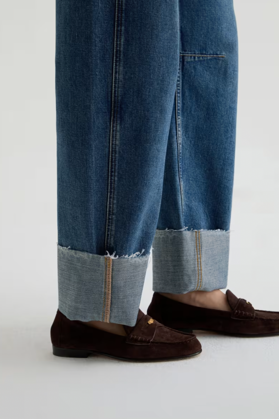 Mercer Cuffed High Rise Barrel Jean
