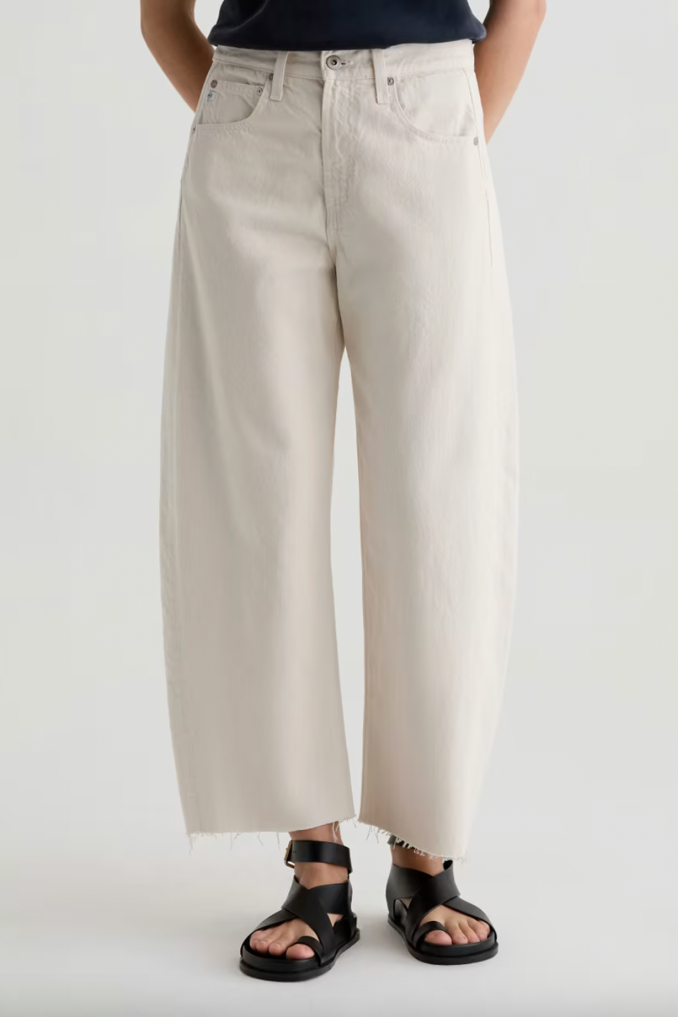 Hattie Crop High Rise Barrel Jean