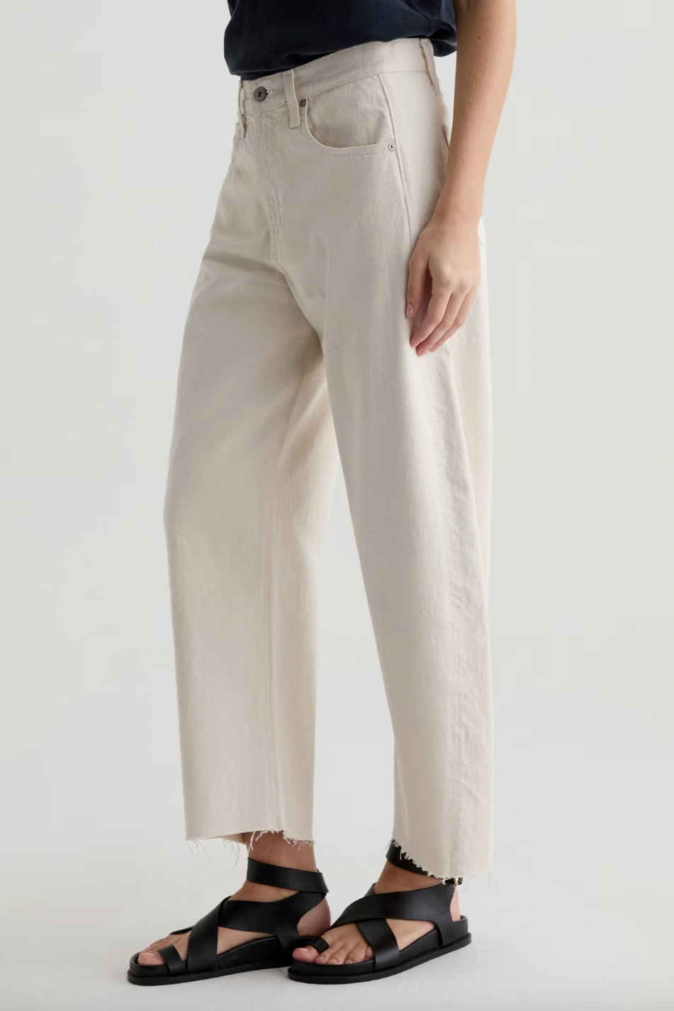 Hattie Crop High Rise Barrel Jean