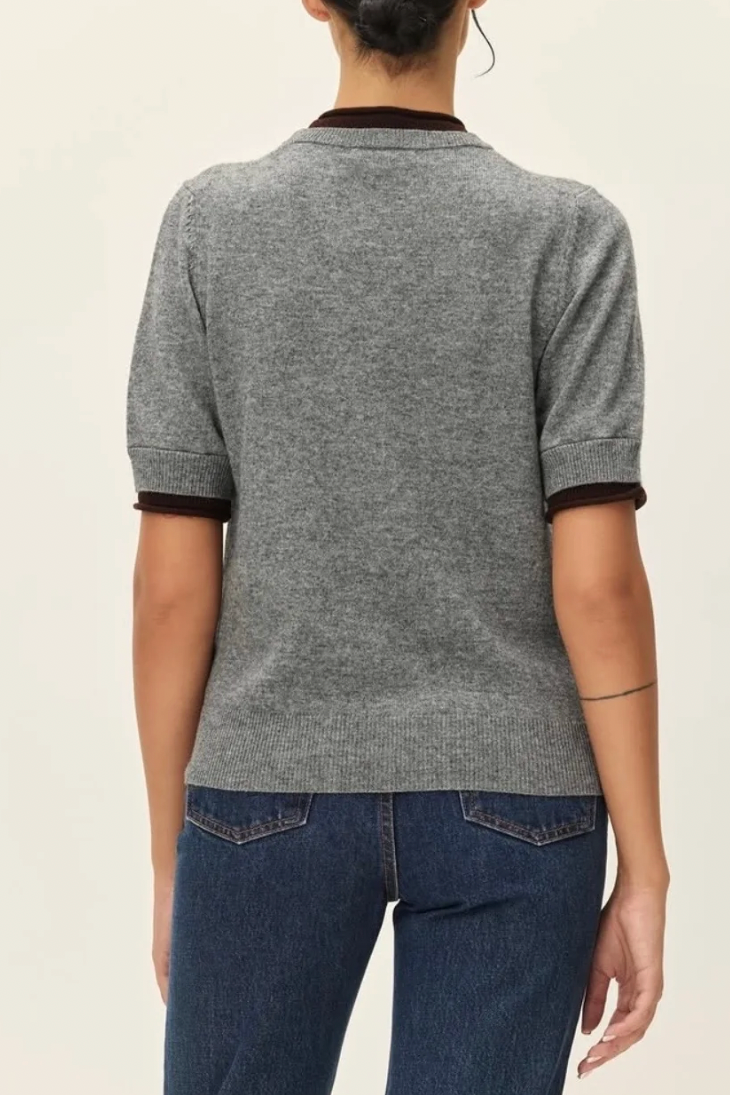 Sloane Contrast Crew Neck Sweater
