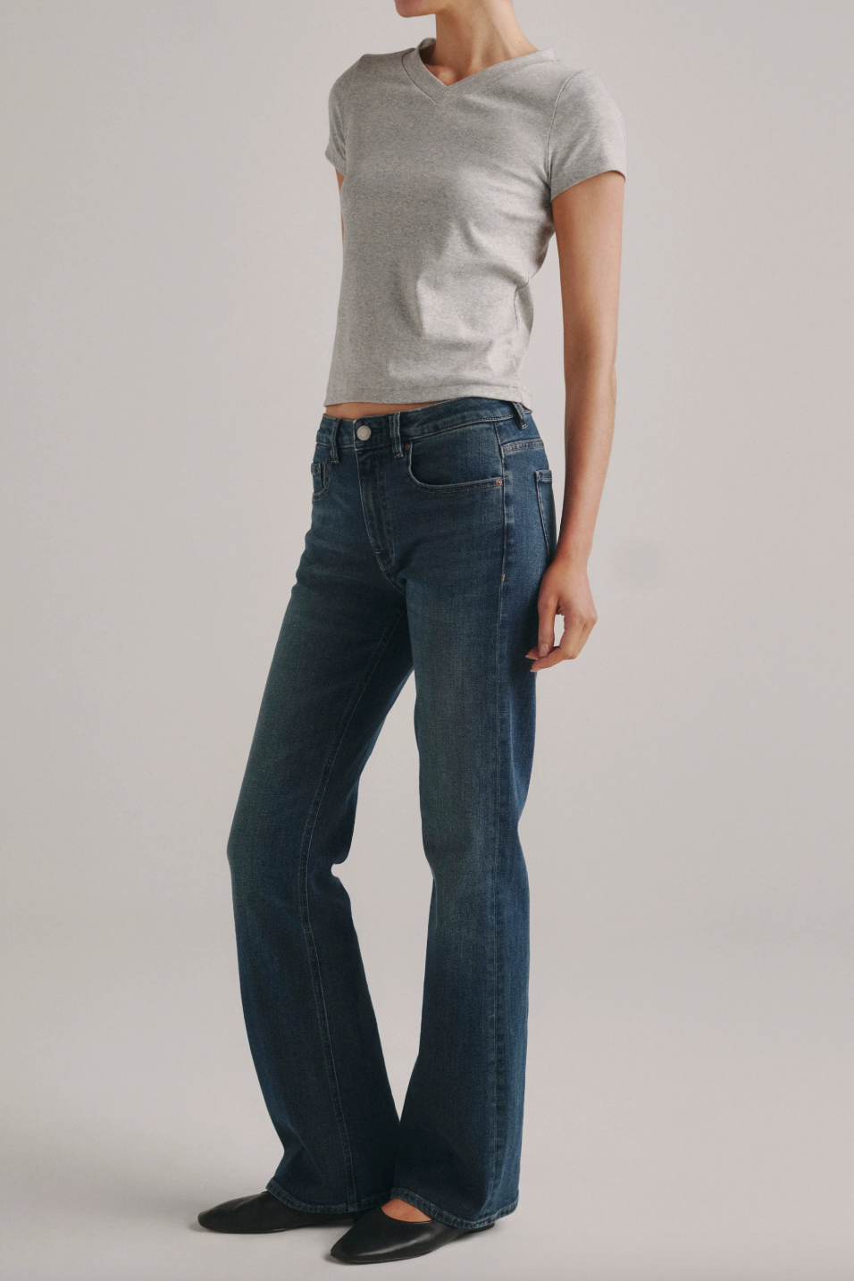 Shrunken Tee V Neck