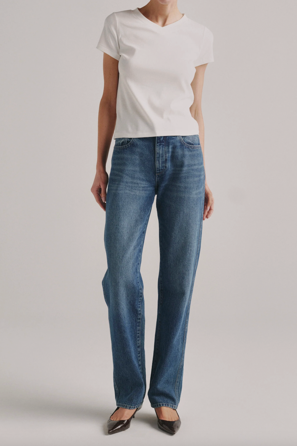 Shrunken Tee V Neck