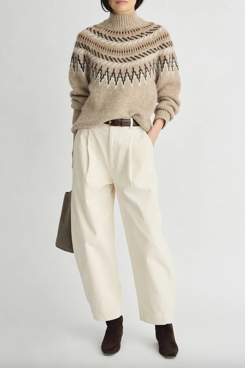 Fair Isle Mock Neck
