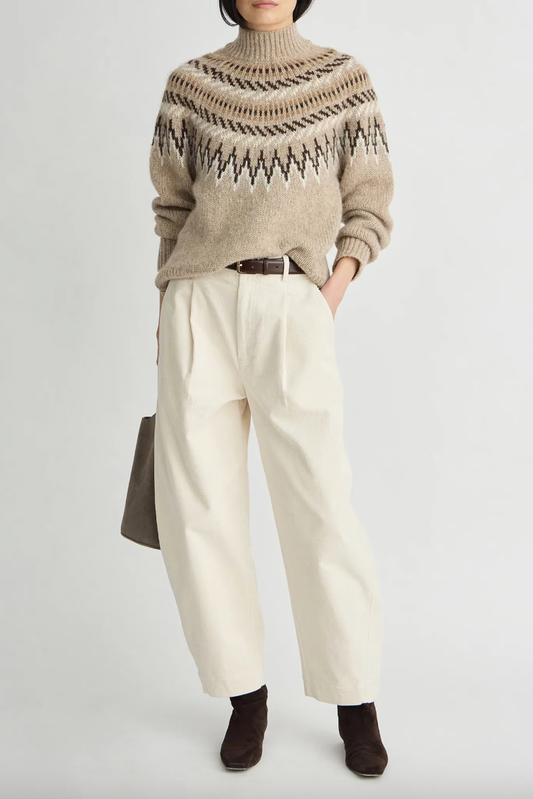 Fair Isle Mock Neck