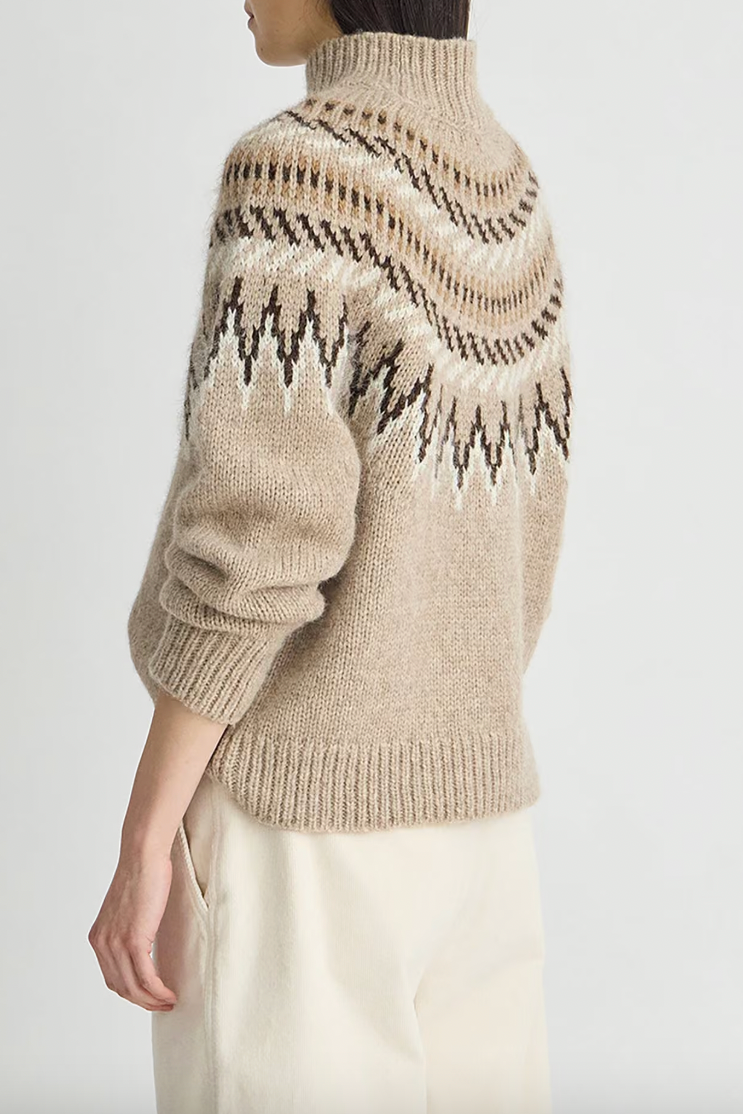 Fair Isle Mock Neck