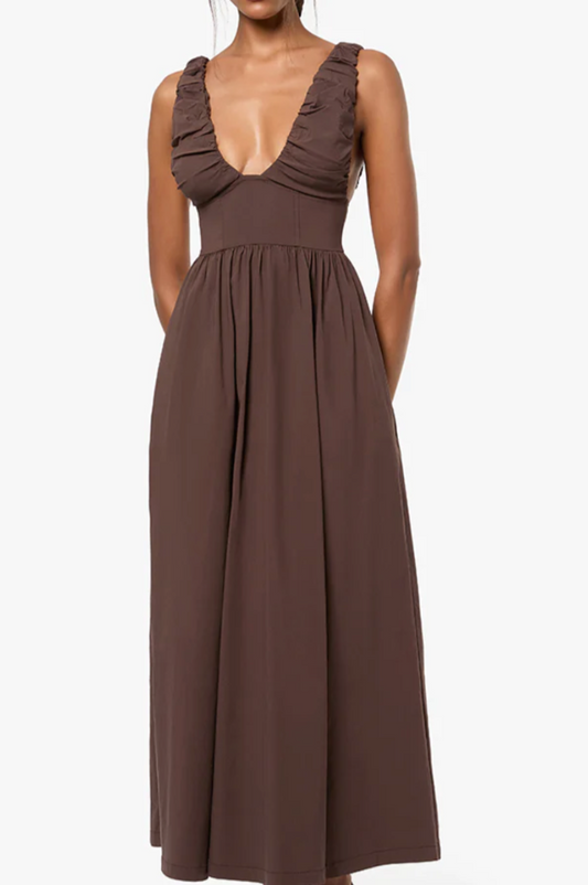 Ruched Corset Midi Dress