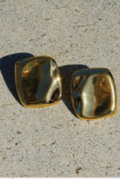 Coral Earrings- Gold