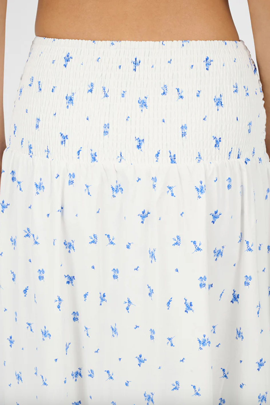 Ruched Waist Midi Skirt