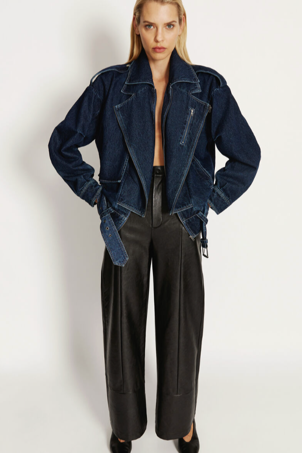 Kavi Oversized Denim Jacket - Dark Denim