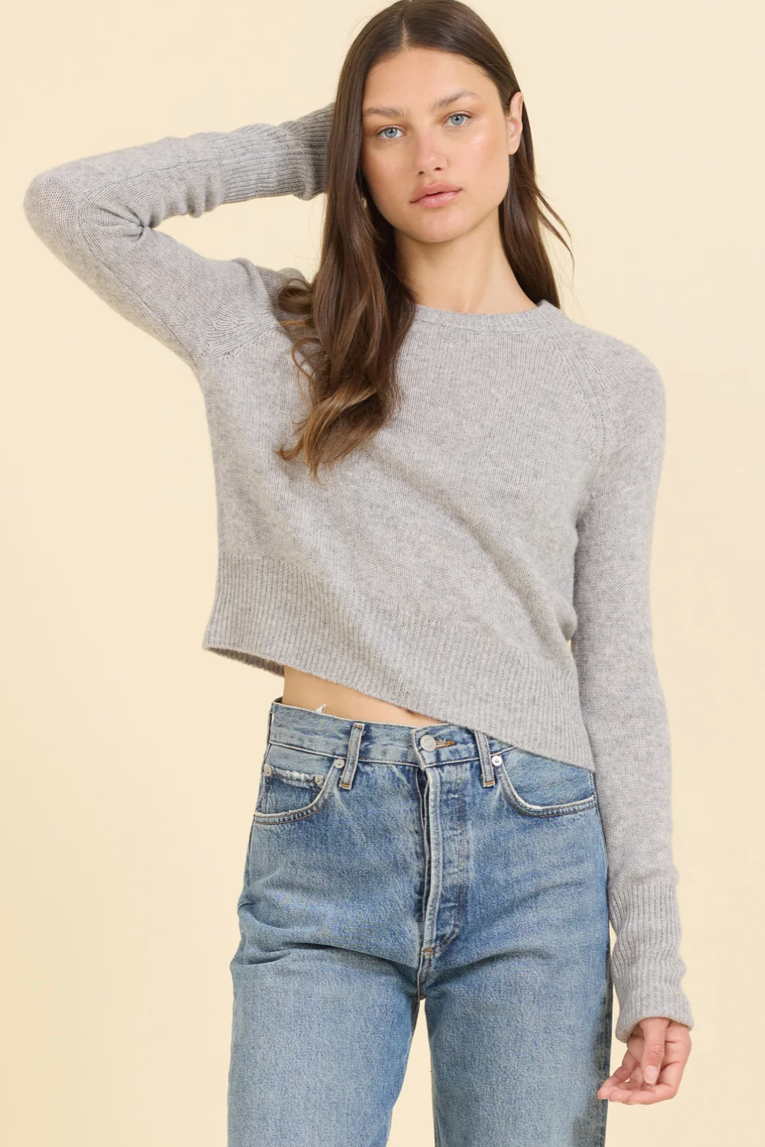 Blakely Cashmere Pullover - Heather Grey