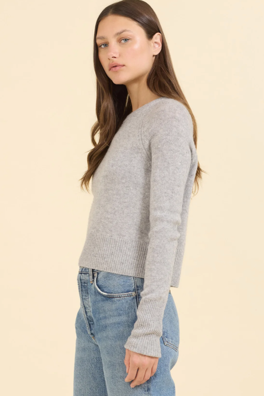 Blakely Cashmere Pullover - Heather Grey