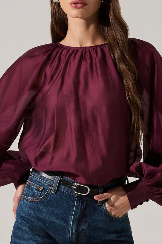Reyen Top - Deep Wine