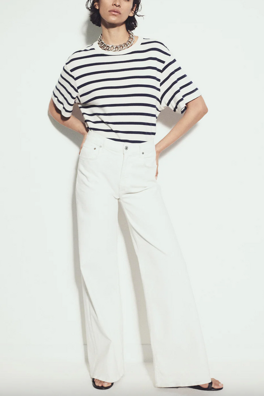 Lyra Long Wide Leg - Soft White