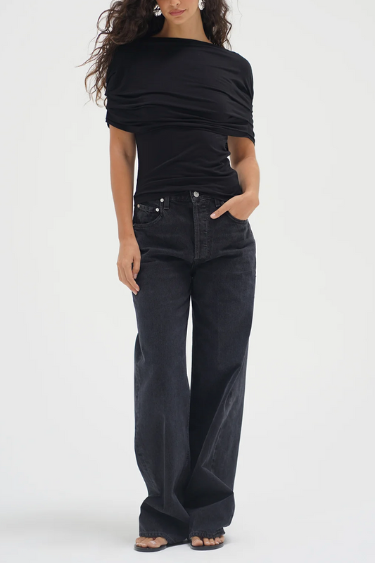 Rylie Shawl Top - Black