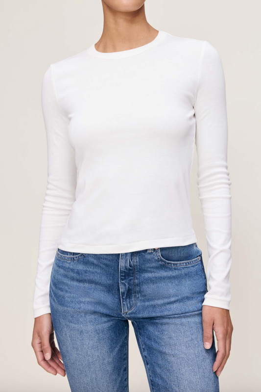 Baby Tee - Long Sleeve White