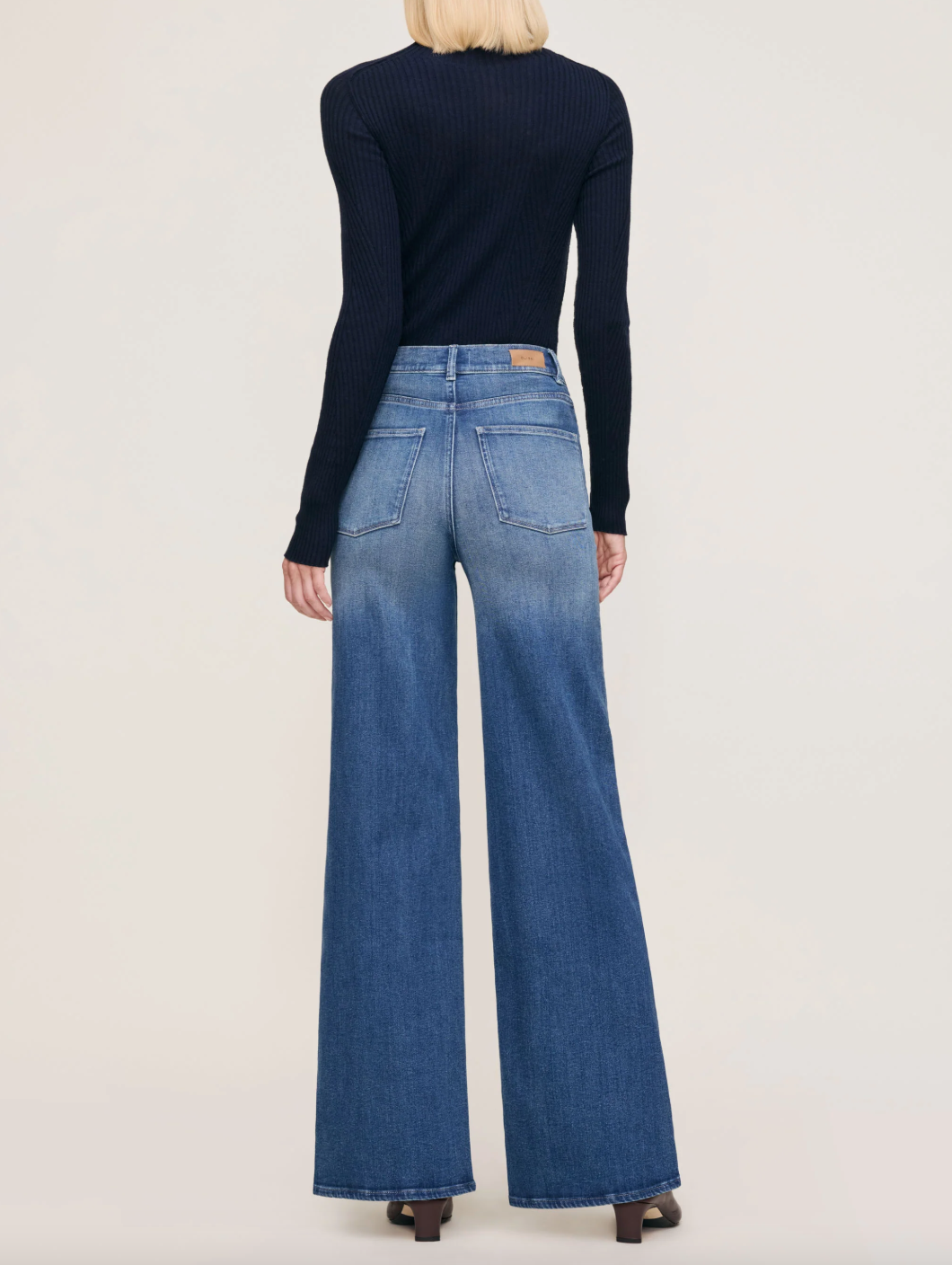 Hepburn Wide Leg High Rise 32" Jeans - Oceanside