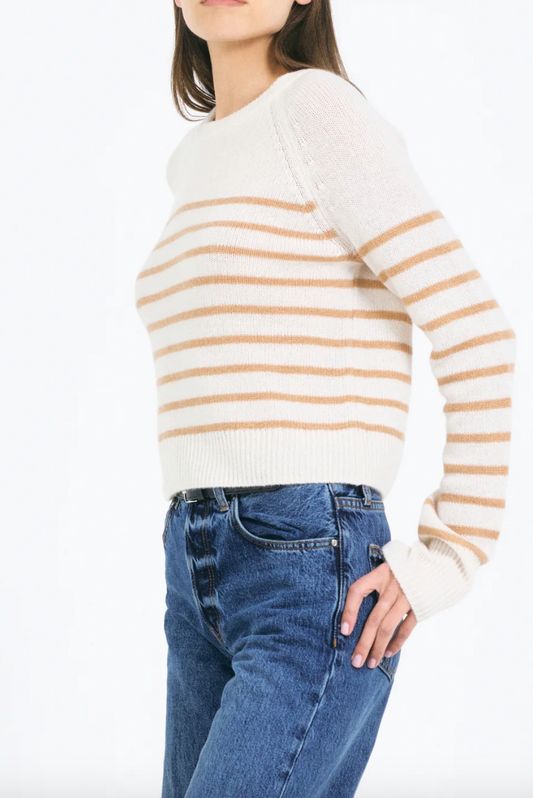 Blakely Cashmere Pullover - Ivory Combo