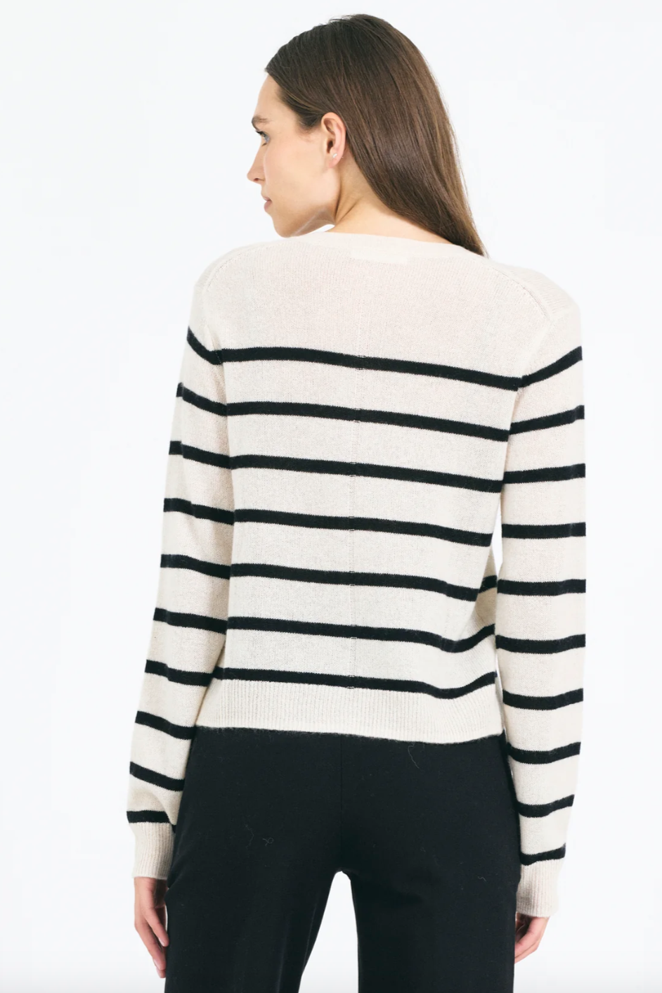 Forbes Cashmere Cardigan - Bone Combo