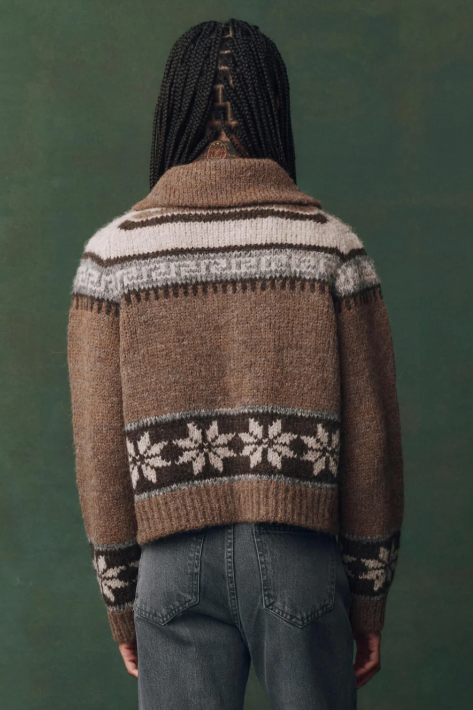 The Nordic Scholar Cardigan- Hickory Fair Isle