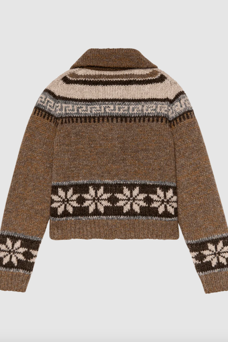 The Nordic Scholar Cardigan- Hickory Fair Isle
