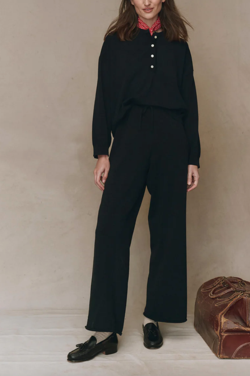 The Henley Sweater- Black