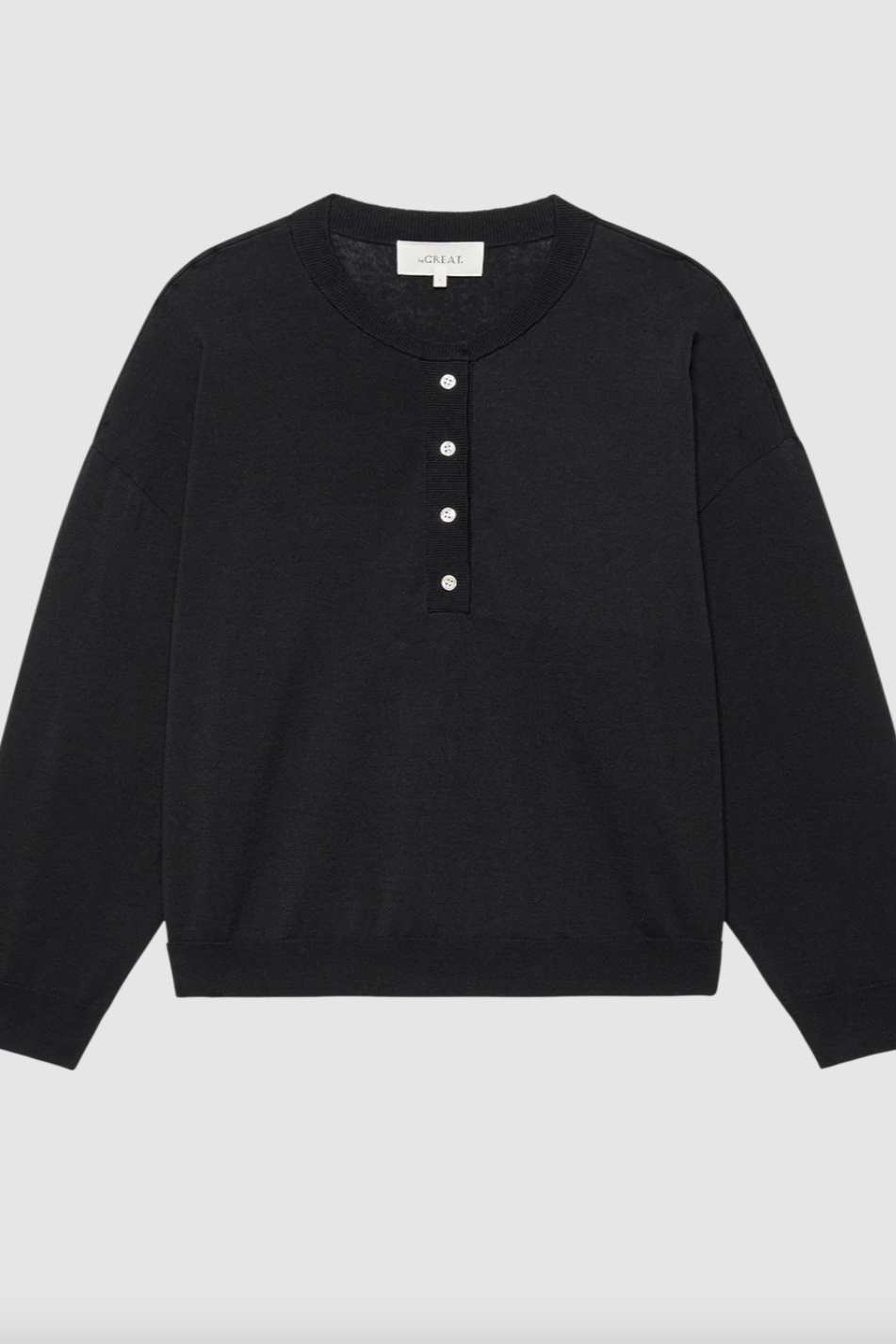 The Henley Sweater- Black