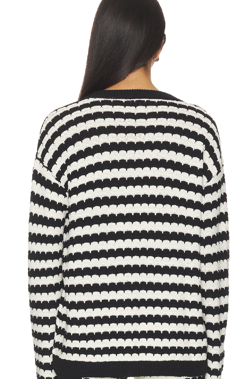 Inez Cardigan - B/W stripe