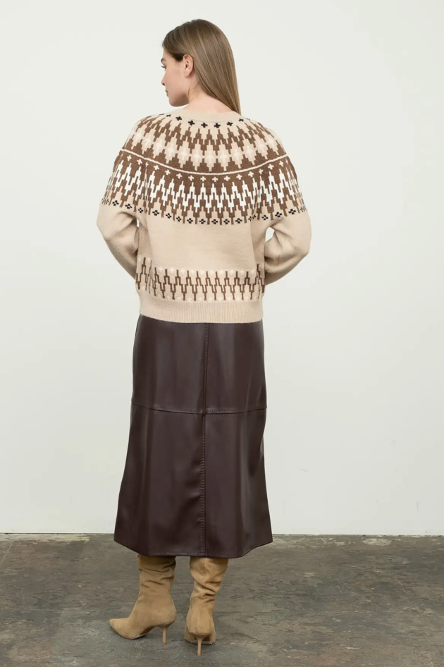 Isle Hairy Cardigan - Tan Multi