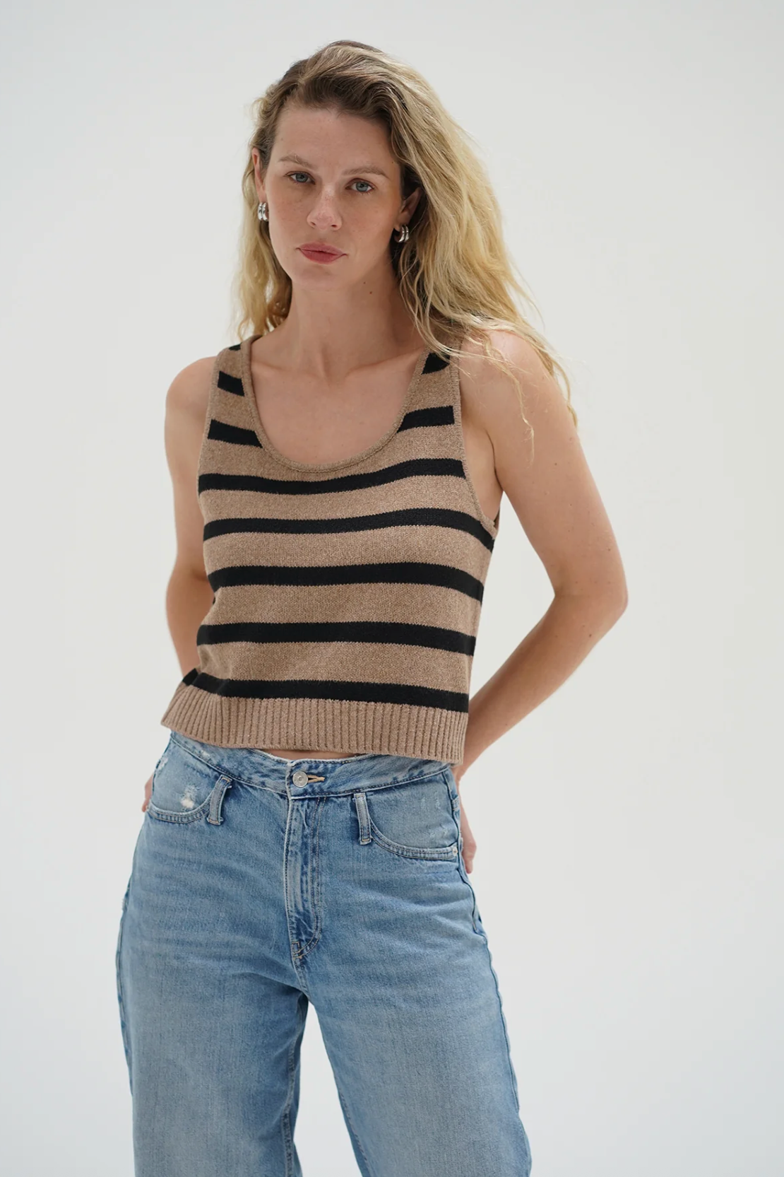 Piper Cardigan Set - Cafe Stripe