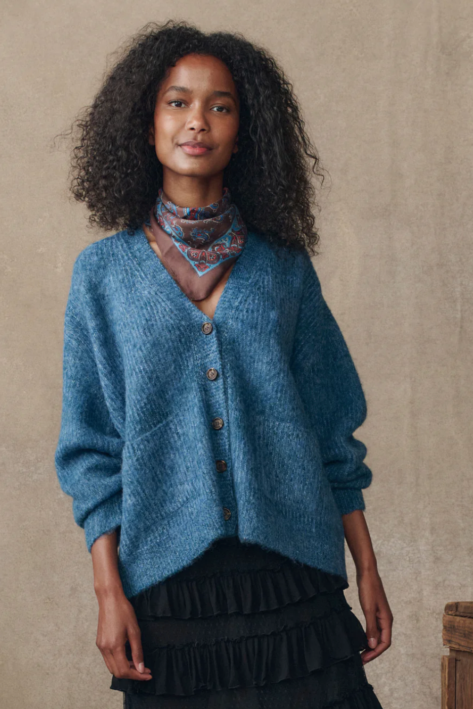 The Brushed Melange Cardigan - WNTBL