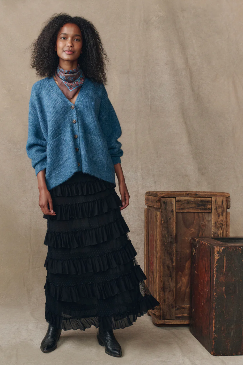 The Brushed Melange Cardigan - WNTBL