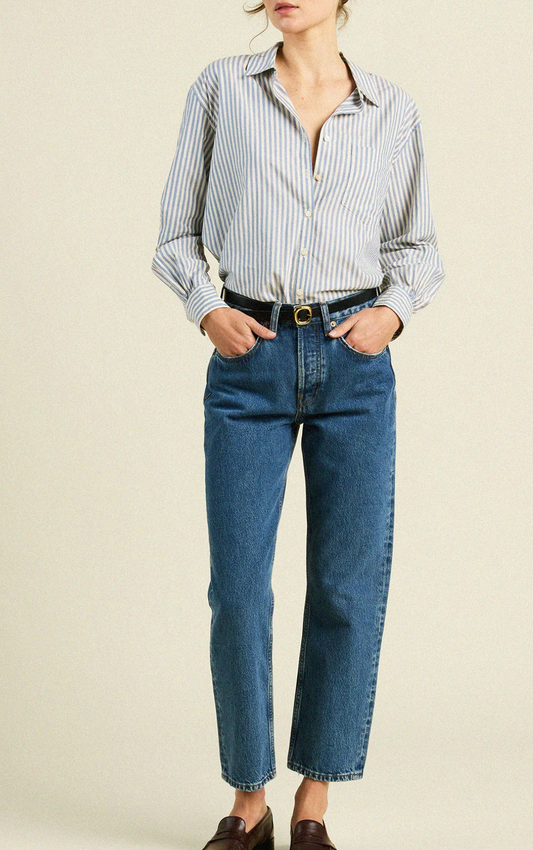 Blake Oversized Shirt - Oceanview Stripe