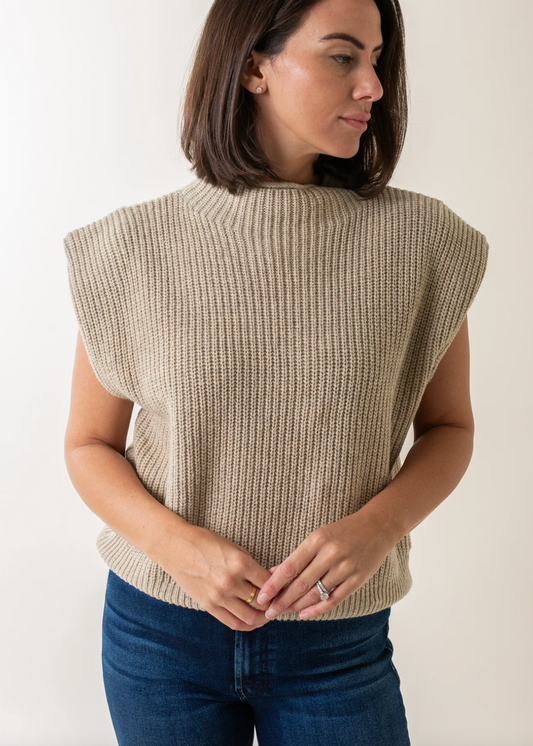 Karalie Knit Vest - Natural