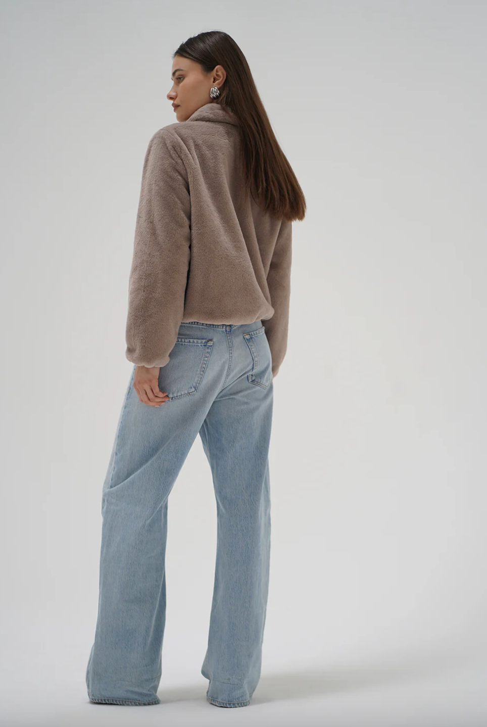 Stella Zip up Bomber- Pebble